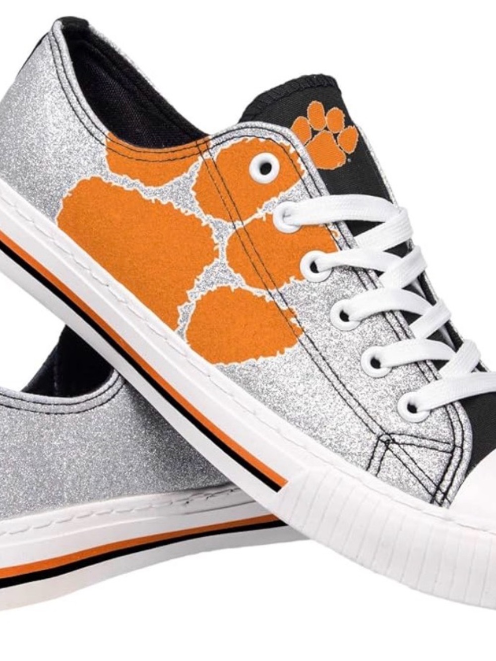 FOCO Low-Top Sneakers with Orange Paw Detail